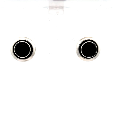 Artie Yellowhorse Jewelry Genuine Black Onyx Sterling Silver Shadowbox Earrings
