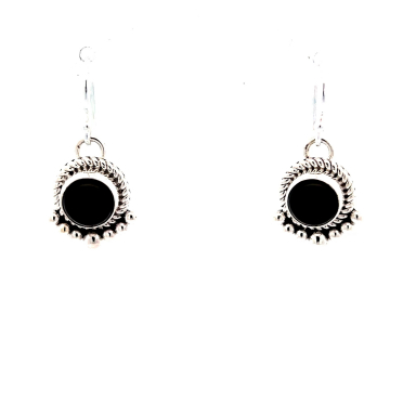 Artie Yellowhorse Jewelry Genuine Black Onyx Sterling Silver Earrings