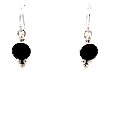 Artie Yellowhorse Jewelry Genuine Black Onyx Sterling Silver Earrings