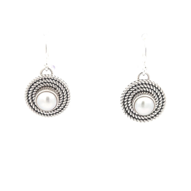 Artie Yellowhorse Genuine Freshwater Pearl Sterling Silver Earrings