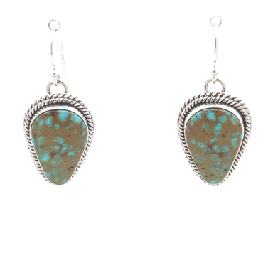 Artie Yellowhorse Jewelry Genuine Kingman Turquoise Earrings