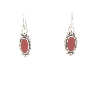Artie Yellowhorse Jewelry Genuine Carnelian Sterling Silver Earrings