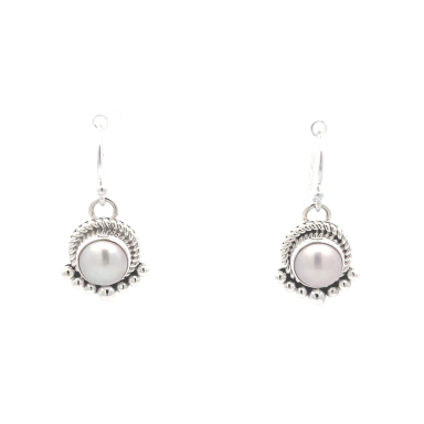 Artie Yellowhorse Jewelry Genuine Freshwater Pearls Sterling Silver Earrings
