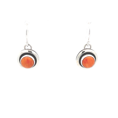 Artie Yellowhorse Jewelry Genuine Spiny Oyster Shell Sterling Silver Earrings