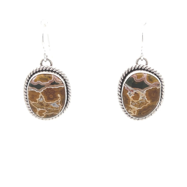 Artie Yellowhorse Navajo Jewelry Genuine Ocean Jasper Sterling Silver Earrings