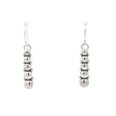 Artie Yellowhorse Jewelry Sterling Silver Bead Earrings