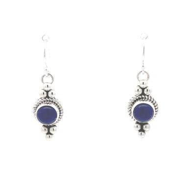 Artie Yellowhorse Jewelry Genuine Blue Lapis Sterling Silver Earrings