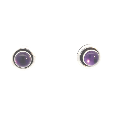Artie Yellowhorse Jewelry Genuine Amethyst Sterling Silver Native American Earrings
