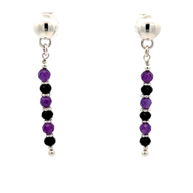 Artie Yellowhorse Native American Jewelry Genuine Gemstones Sterling Silver Earrings