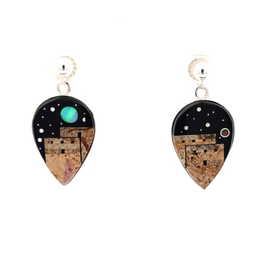 Calvin Begay Starry Night in the Pueblo Earrings