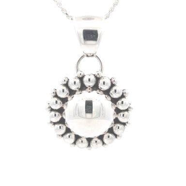 Artie Yellowhorse Jewelry Sterling Silver Rising Sun Design Pendant