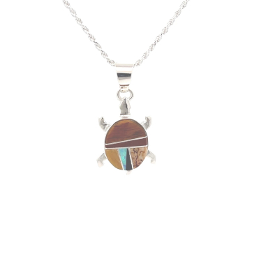 Calvin Begay Jewelry Genuine Picture Jasper Native American Turtle Pendant