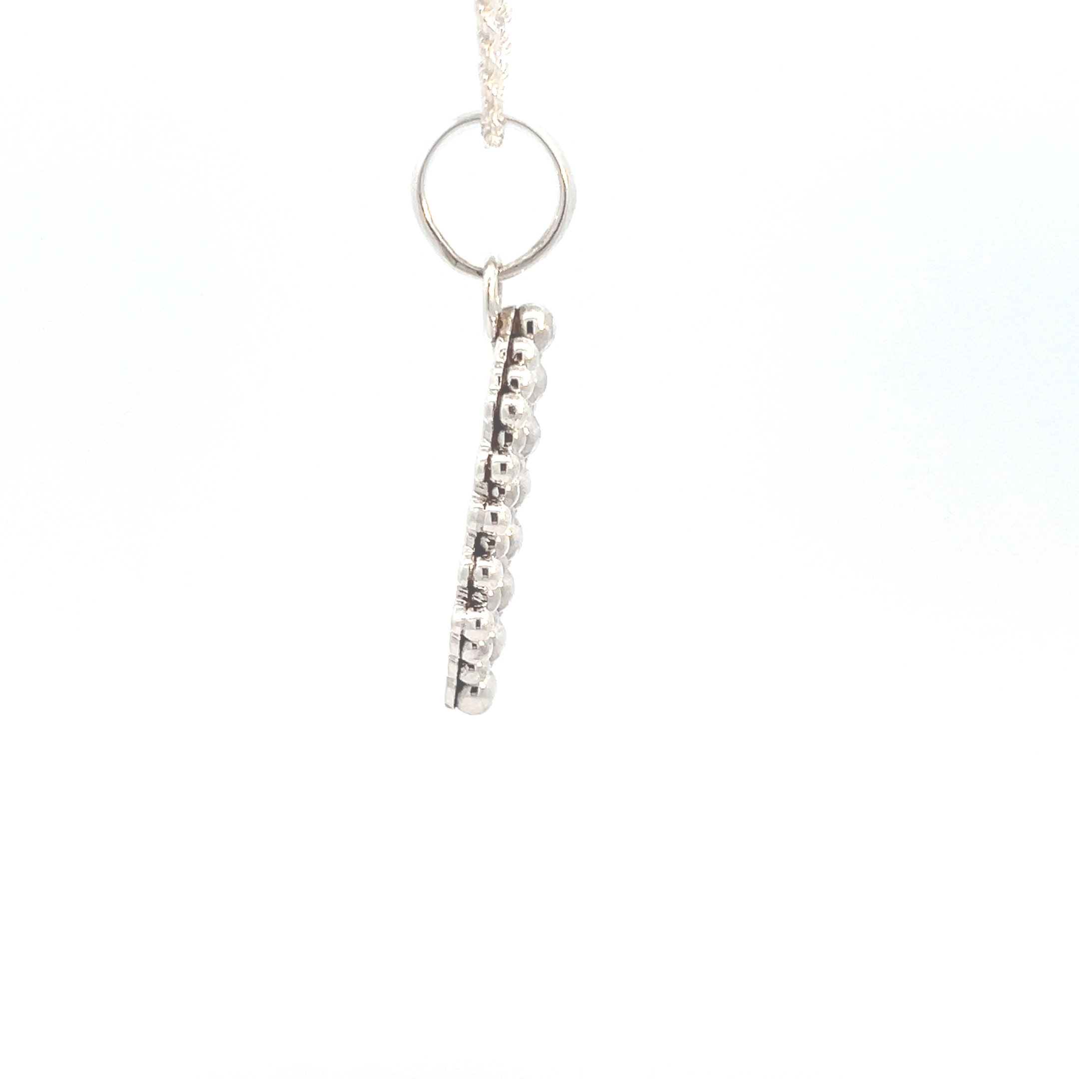 Artie Yellowhorse Native American Jewelry Sterling Silver Bead Pendant