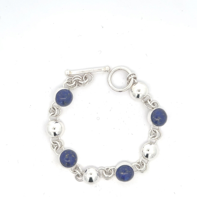 Artie Yellowhorse Jewelry Genuine Blue Lapis Sterling Silver Bracelet