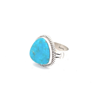Genuine Kingman Turquoise Sterling Silver Ring