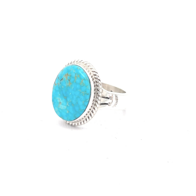 Genuine Kingman Turquoise Sterling Silver Ring