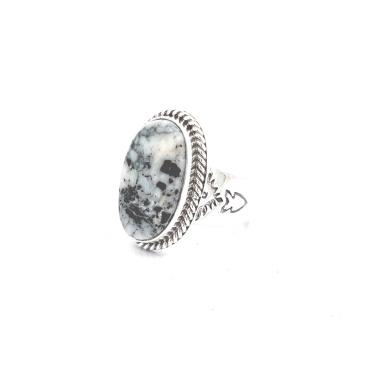 Genuine White Buffalo Turquoise Sterling Silver Ring