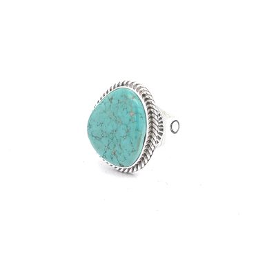 Genuine Battle Mountain Turquoise Sterling Silver Navajo Ring