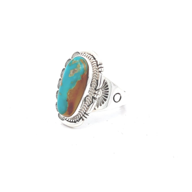 Genuine Manassa Turquoise Sterling Silver Ring