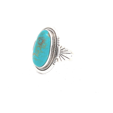 Genuine Manassa Turquoise Sterling Silver Ring