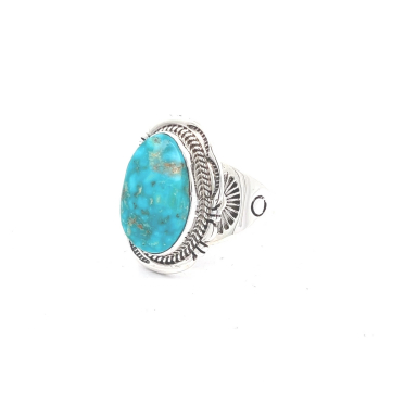 Genuine Manassa Turquoise Sterling Silver Ring