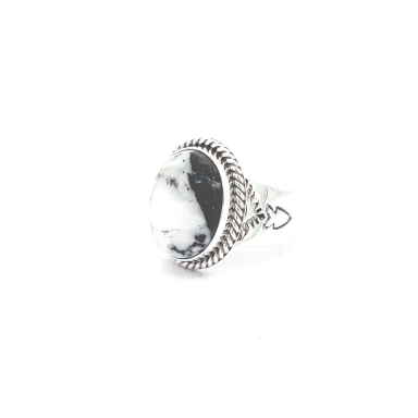 Genuine White Buffalo Turquoise Sterling Silver Ring
