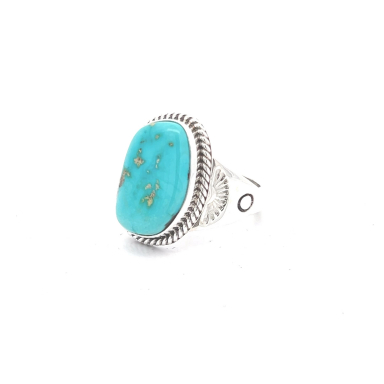 Genuine Battle Mountain Turquoise Sterling Silver Native American  Ring