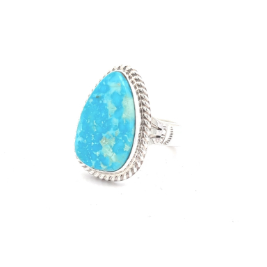 Genuine Kingman Turquoise Sterling Silver Ring