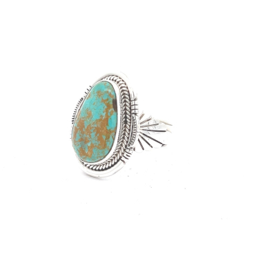 Genuine Manassa Turquoise Sterling Silver Ring