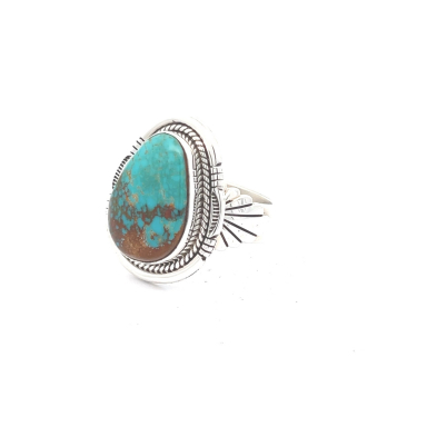 Genuine Manassa Turquoise Sterling Silver Ring