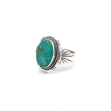 Genuine Turquoise Mountain Mine Sterling Silver Ring