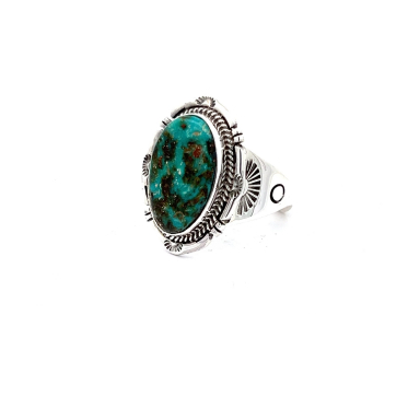 Manassa Turquoise Sterling Silver Native American Ring