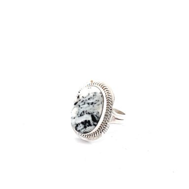 Genuine White Buffalo Turquoise Sterling Silver Ring