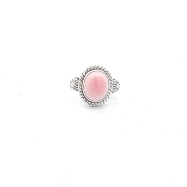 Artie Yellowhorse Jewelry Genuine Pink Conch Sterling Silver Navajo Ring