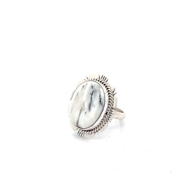Native American Jewelry Genuine White Buffalo Turquoise Ring