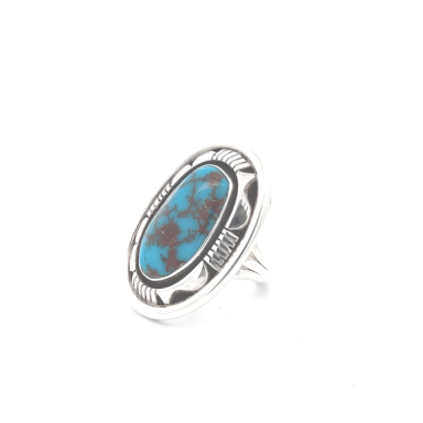High Grade Egyptian Turquoise Sterling Silver Ring