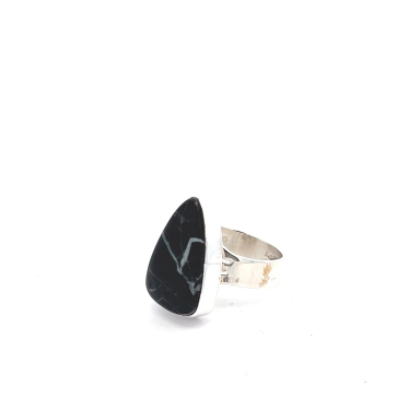 Genuine White Lightening Sterling Silver  Ring