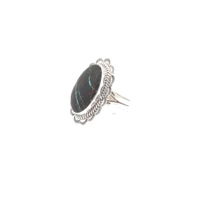 Genuine Boulder Turquoise Sterling Silver Ring