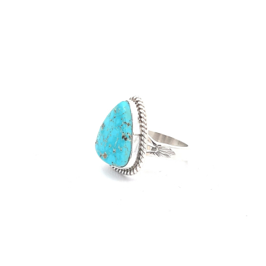 Genuine Kingman Turquoise Sterling Silver Ring