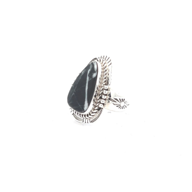 Genuine White Lightening Sterling Silver Ring