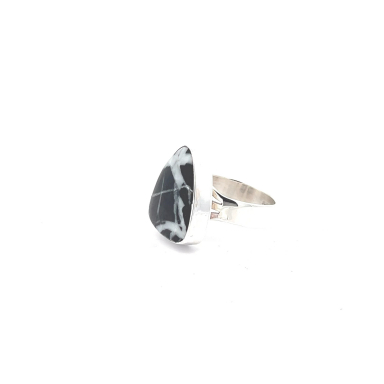 Genuine White Lightening Sterling Silver Ring