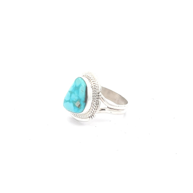 Genuine Kingman Turquoise Sterling Silver Ring