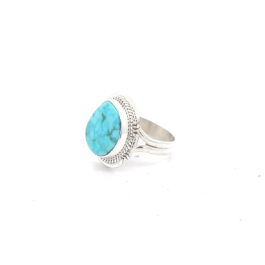 Genuine Kingman Turquoise Sterling Silver Ring