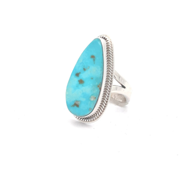 Genuine Turquoise  Mountain Mine Sterling Silver Ring