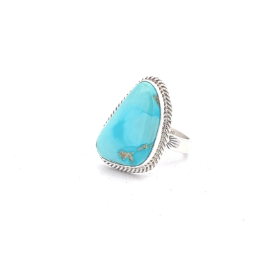 Genuine Sonoran Turquoise Sterling Silver Native American Ring