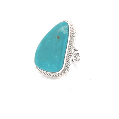 Genuine Pilot Mountain Turquoise Sterling Silver Ring