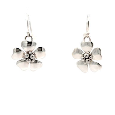 Artie Yellowhorse Jewelry Dogwood Design Sterling Silver Earrings