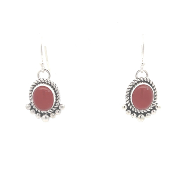 Artie Yellowhorse Native American Jewelry Genuine Carnelian Sterling Silver Earrings