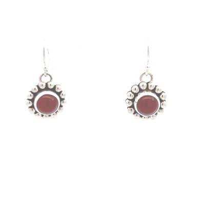 Artie Yellowhorse Navajo Jewelry Genuine Carnelian Sterling Silver Earrings