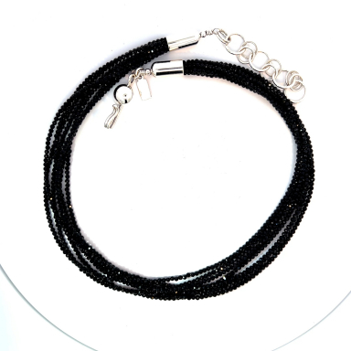 7 Strand Genuine Black Spinel Necklace by Navajo Artist Desiree Yellowhorse